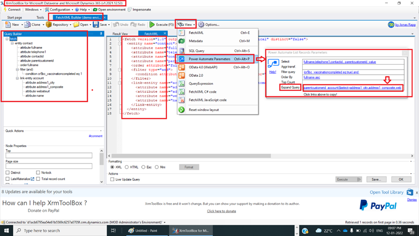 List Rows Based on Expand Query in Power Automate